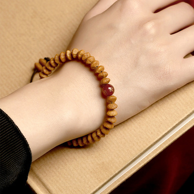 金钱子手串九华山金叶菩提子手串