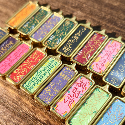 1*3钛钢不掉色纯手绘矿砂唐卡嘎