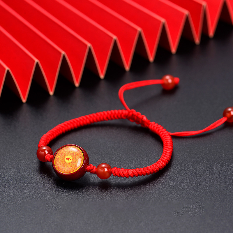 唐卡小圆满楞严咒心咒手链五彩可