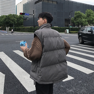 马甲男秋冬羽绒棉马夹复古韩版潮流情侣坎肩加厚外套冬季保暖背心