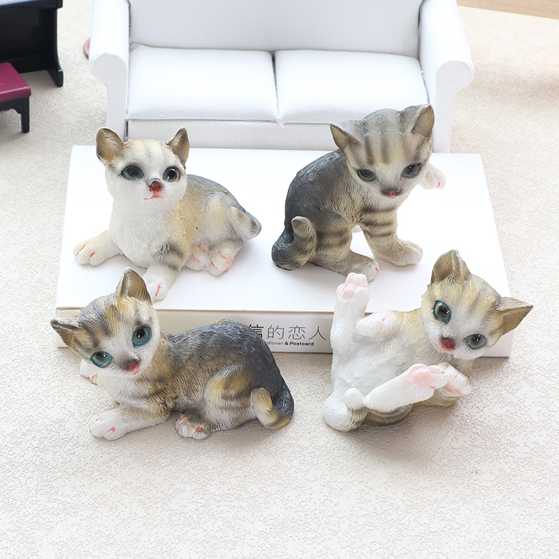可爱狸花猫小摆件桌面装饰品礼物