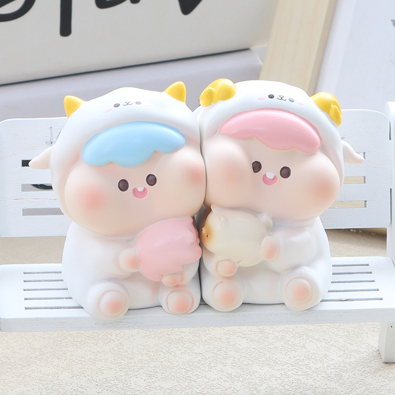 创意贴贴情侣书挡书房摆件小礼物