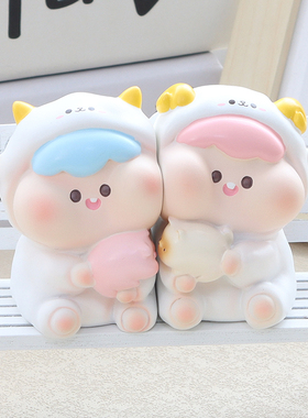 贴贴情侣小书挡书房办公桌面摆件创意绵羊装饰品送男闺蜜女生礼物