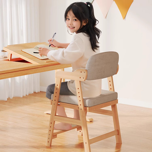 儿童学习椅可升降小学生作业办公椅子实木餐椅家用书桌靠背椅