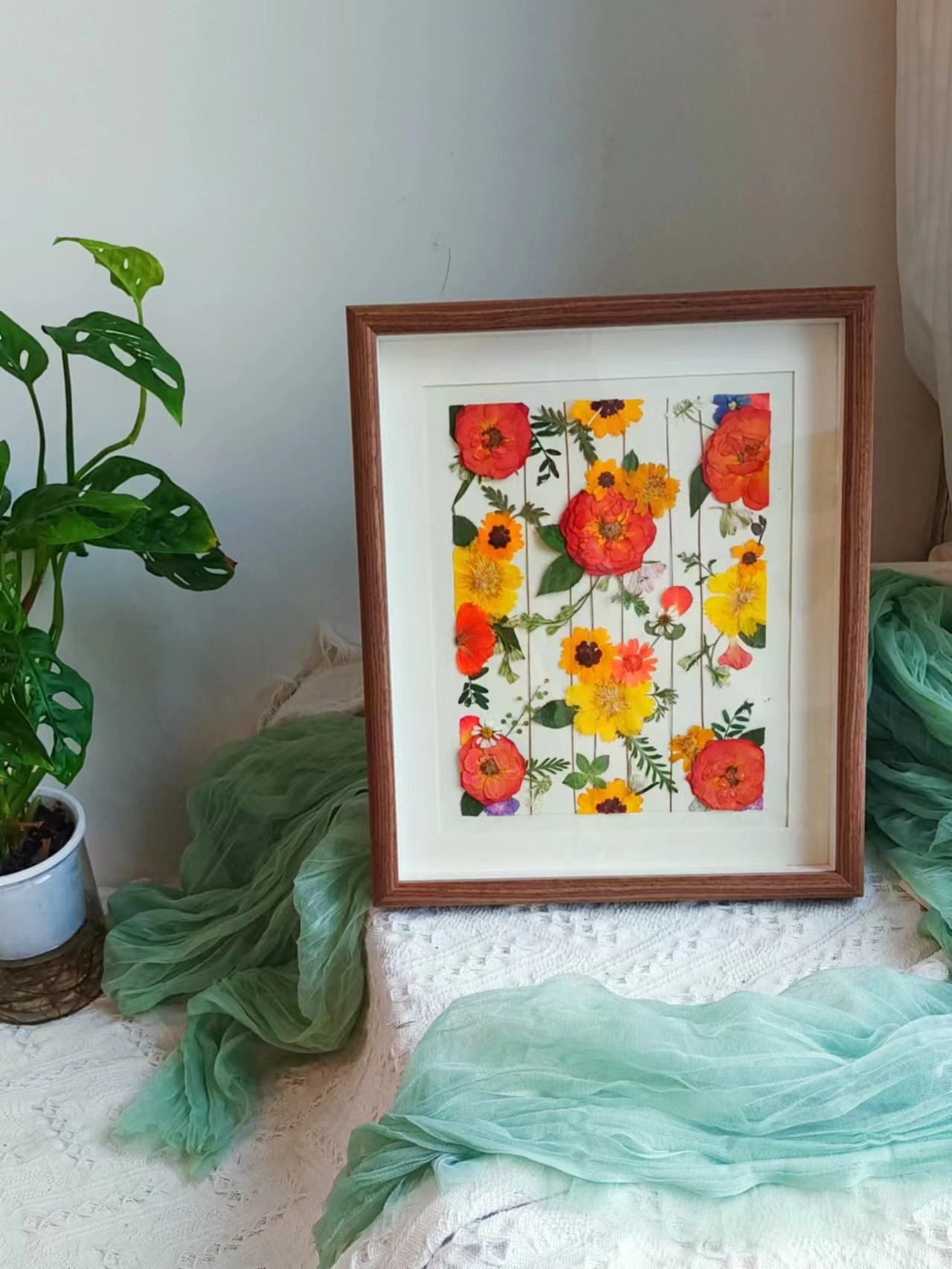 标本摆件创意干花装饰画押花相框