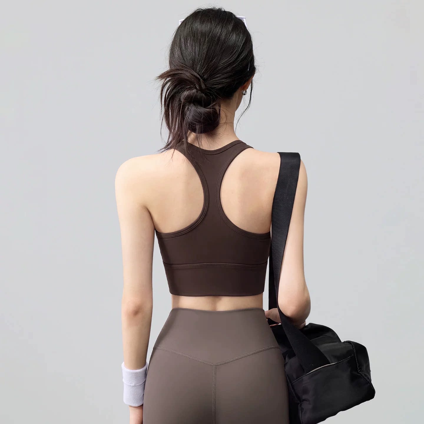 运动内衣女高强度防震聚拢健身文胸带胸垫美背速干瑜伽服背心上衣