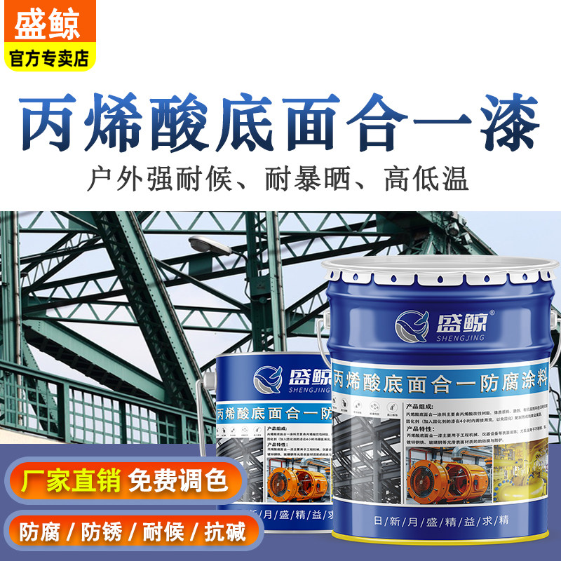 丙烯酸金属漆底面合一清漆机械漆金属漆