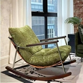 摇摇椅单人沙发椅懒人沙发躺睡椅客厅阳台轻奢可拆洗休闲菲卡摇椅