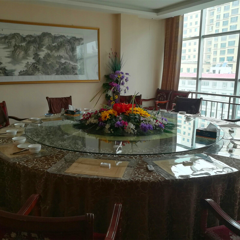 大圆桌电动转盘酒店餐桌底座充电遥控自动旋转芯圆形转桌电机