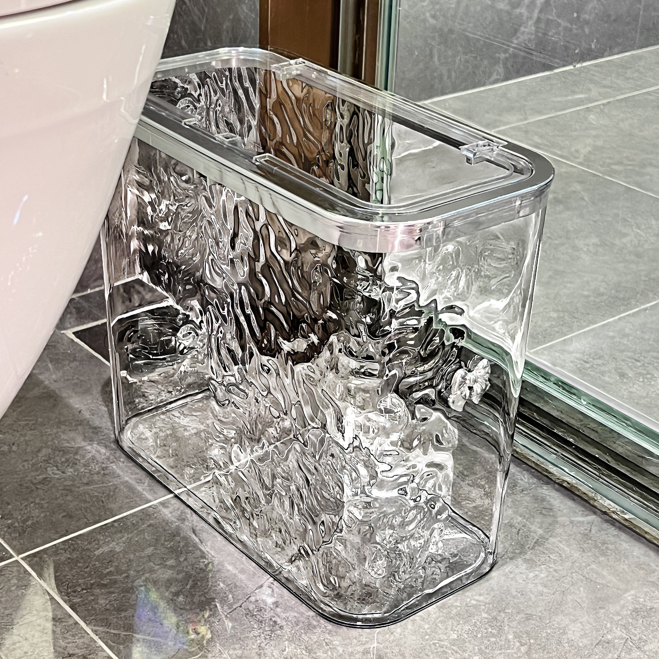 速发高颜值卫生夹厕所间缝垃式桶带盖按压圾2025新款极窄厨房家用,家庭/个人清洁工具,垃圾桶,淘宝优惠券,粉丝福利购,淘宝优惠卷