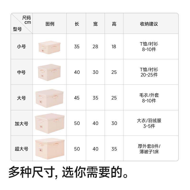 现货收纳箱秋冬布艺衣柜储物盒整理箱衣物储Q物箱可折叠收纳盒