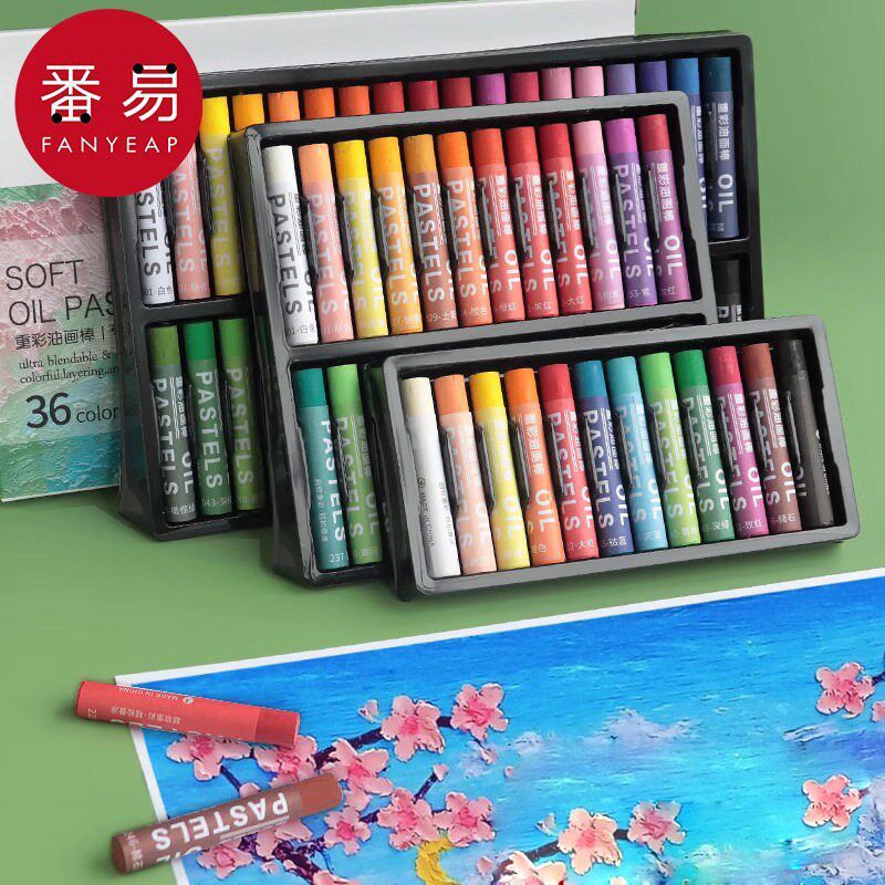 速发《油画棒/重彩A1zdq201-学生画棒画笔6色24色美术生画画刮刀