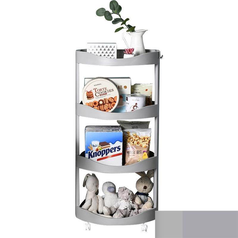 现货3层收d纳架塑料蔬菜筐多规格带滚轮卫生间厨房多层叠加蔬菜置