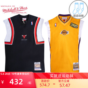 Mitchell Ness篮球衣AU版投篮服NBA公牛队MN运动背心无袖男篮球服