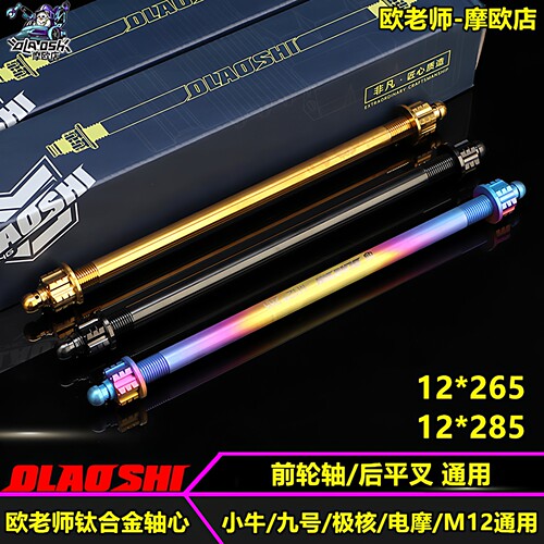 欧老师适用极核AE5i九号机械MMAX2 小牛NXT前轮后平叉钛合金轴心