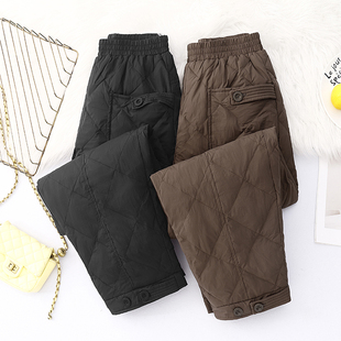 子哈伦萝卜裤 超好看东北防寒裤 女士外穿冬季 妈妈加厚夹棉羽绒棉裤