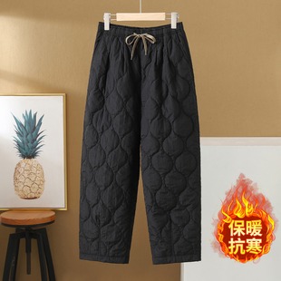 加绒加厚九分裤 羽绒棉裤 新款 2025冬季 子 女外穿东北零下40度防寒裤