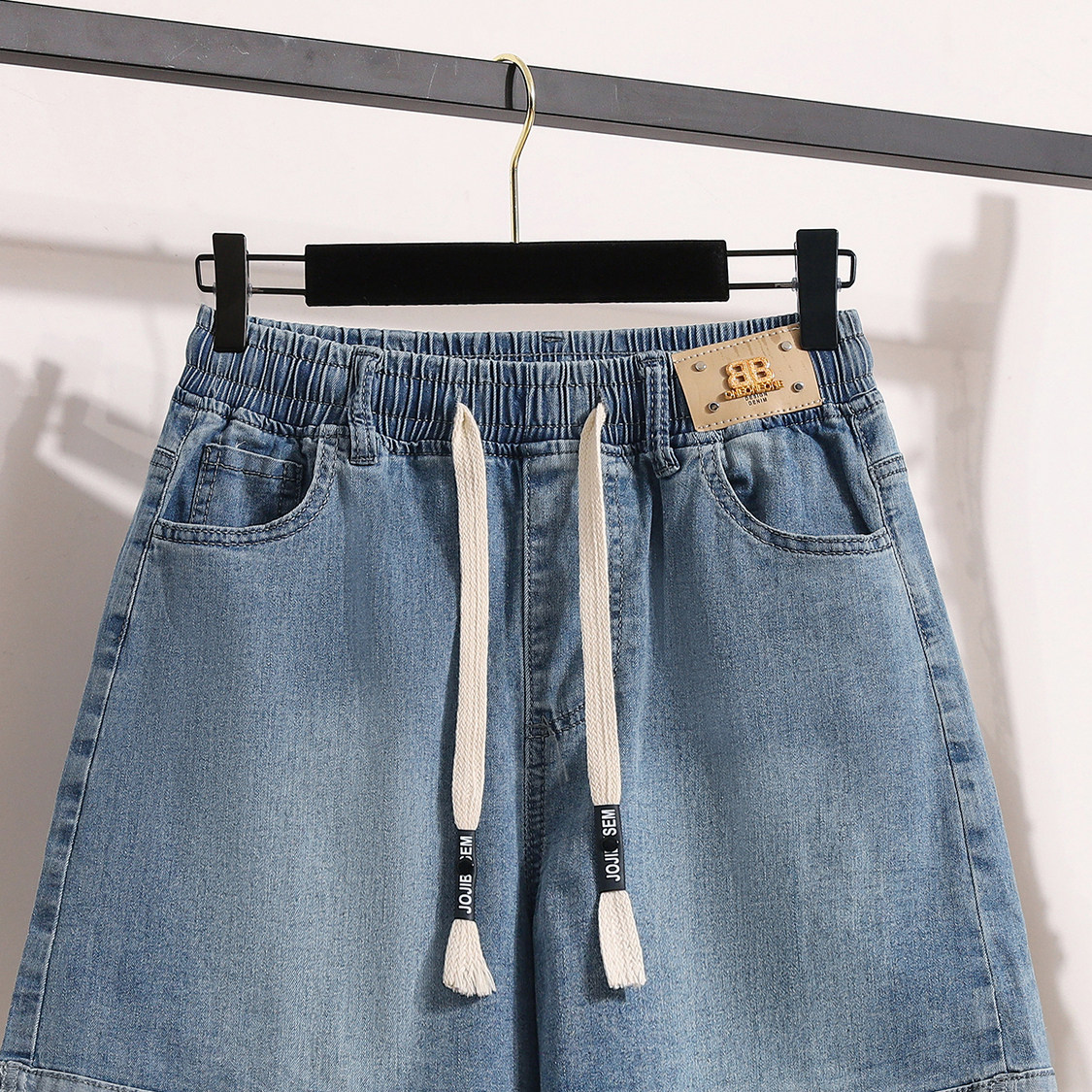 冰丝牛仔短裤女士夏季薄款2025新款爆款大码胖mm高腰显瘦五分裤子,女装/女士精品,牛仔裤,淘宝优惠券,粉丝福利购,淘宝优惠卷