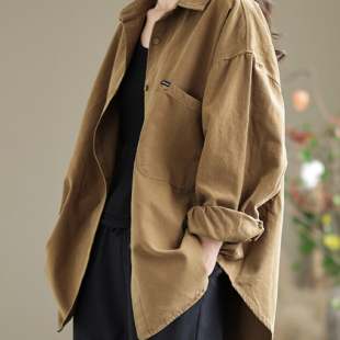 遮屁股衬衫 大码 外套女士春秋新款 妈妈秋装 上衣广东普宁 爆款 中长款