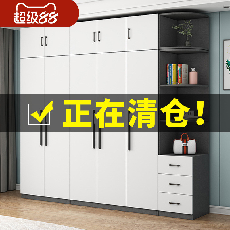衣柜家用卧室出租房用实木现代简约经济型组装儿童衣橱收纳大柜子