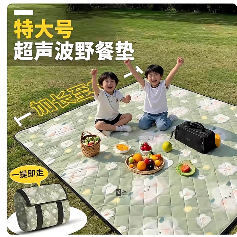 野餐垫户外防潮垫可携式户外春游坐垫公园露营地毯防水野餐垫沙滩