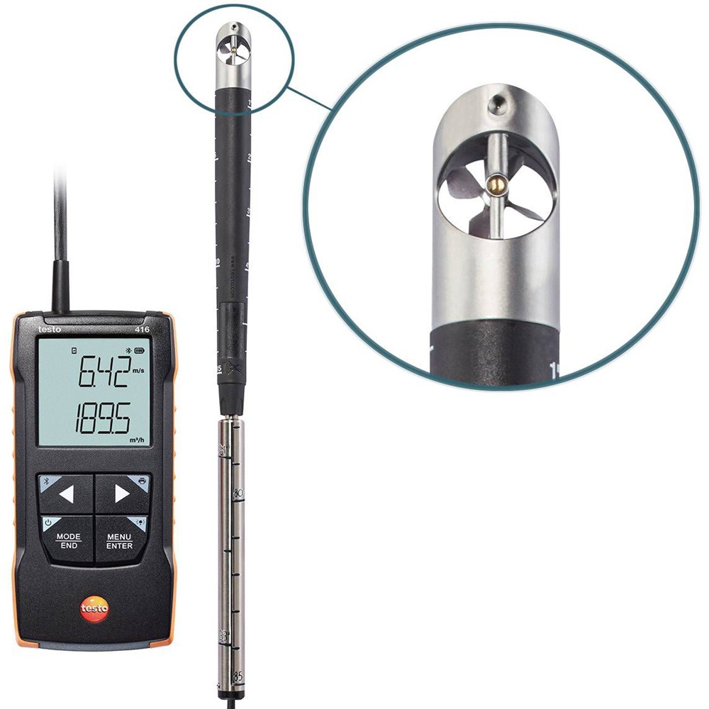 德图testo 416叶轮风速仪testo417高精度手持式风速风量测量仪