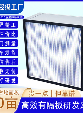 高效过滤器|非标订做有/无隔板H13  HEPA高效空气过滤器