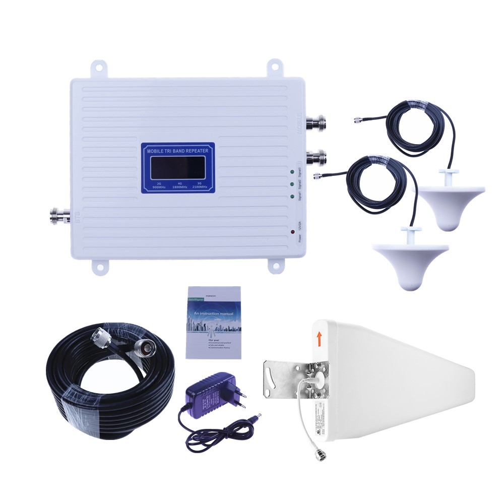 手机信号增强器4G热卖2输出家用企业65dB手机信号放大器