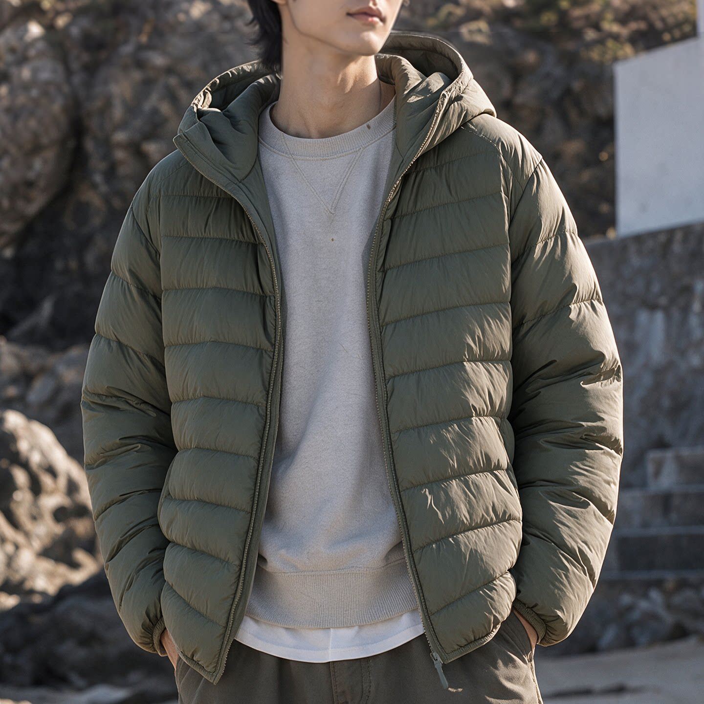 男士连帽羽绒服2026年秋冬新款90白鸭绒户外轻薄休闲保暖外套