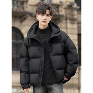 高充绒量男士羽绒服泡芙25新款冬季加厚面包服短款保暖外套青少年