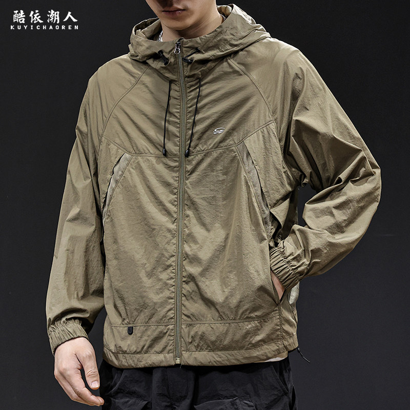 高端防晒衣男2025新款夏季冰丝速干衣服美式户外钓鱼透气三防外套