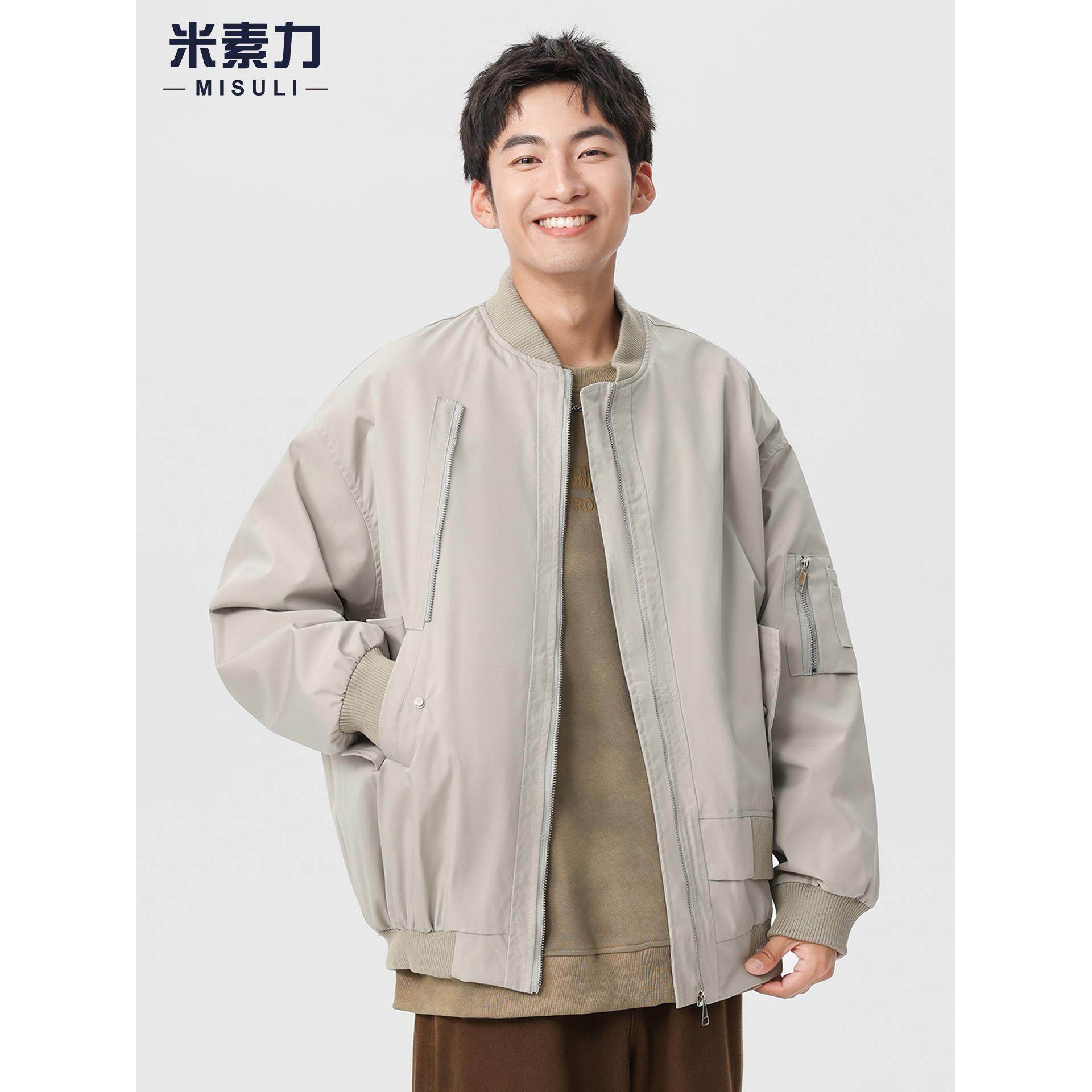 飞行员夹克男款cleanfit美式潮牌户外防风保暖外套百搭痞帅上衣服