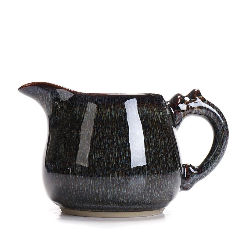 康乐品（KANGLEPIN）镶鎏银999建盏公道杯手工分茶器茶海匀杯功夫