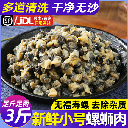 小号螺蛳肉鲜活去壳冷冻新鲜清水野生大田螺肉干净无沙螺丝肉商用