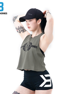 BETTERBODIES柏德宝健身背心女棉宽松露背休闲百搭运动瑜伽111064