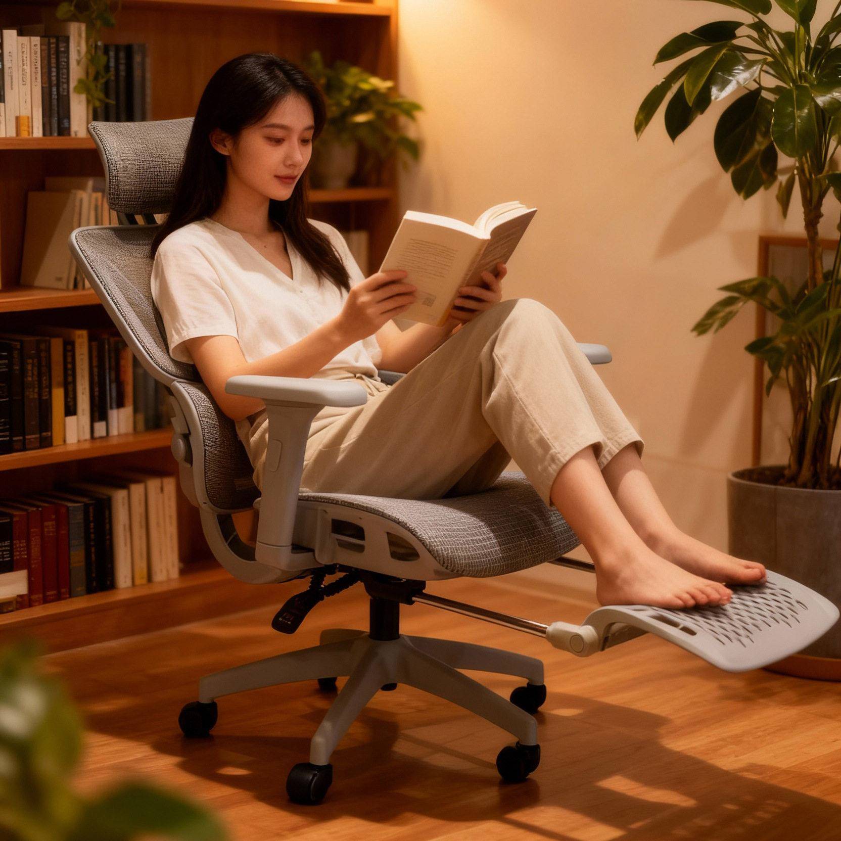 手机支架 简约人体工学椅懒人可躺公椅舒服久坐靠背升降椅宿舍卧