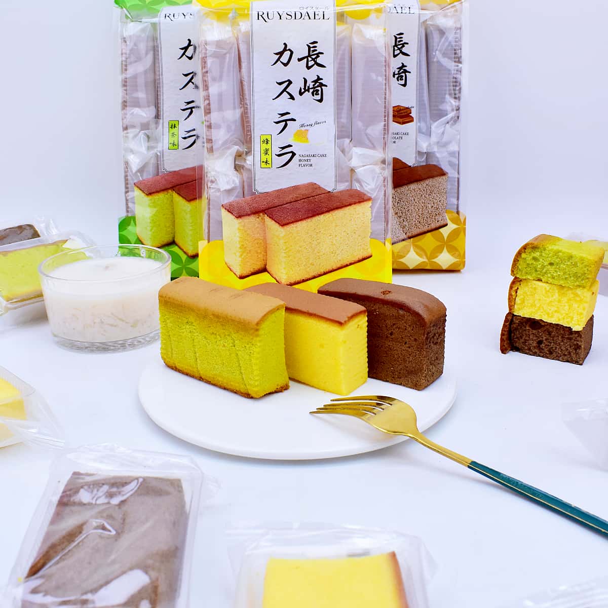 Ruysdael长崎蛋糕袋装330g蜂蜜巧克力抹茶味学生早餐下午茶糕点心