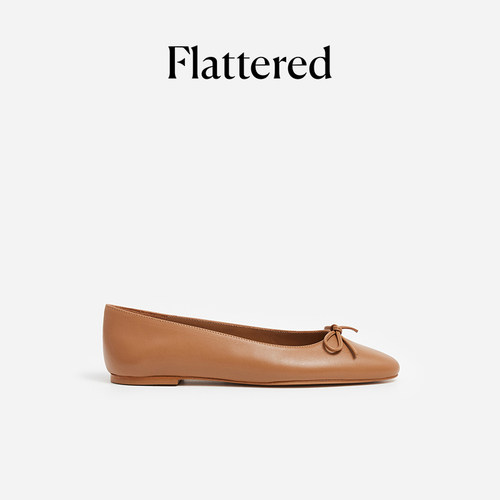 Flattered棕色芭蕾舞单鞋
