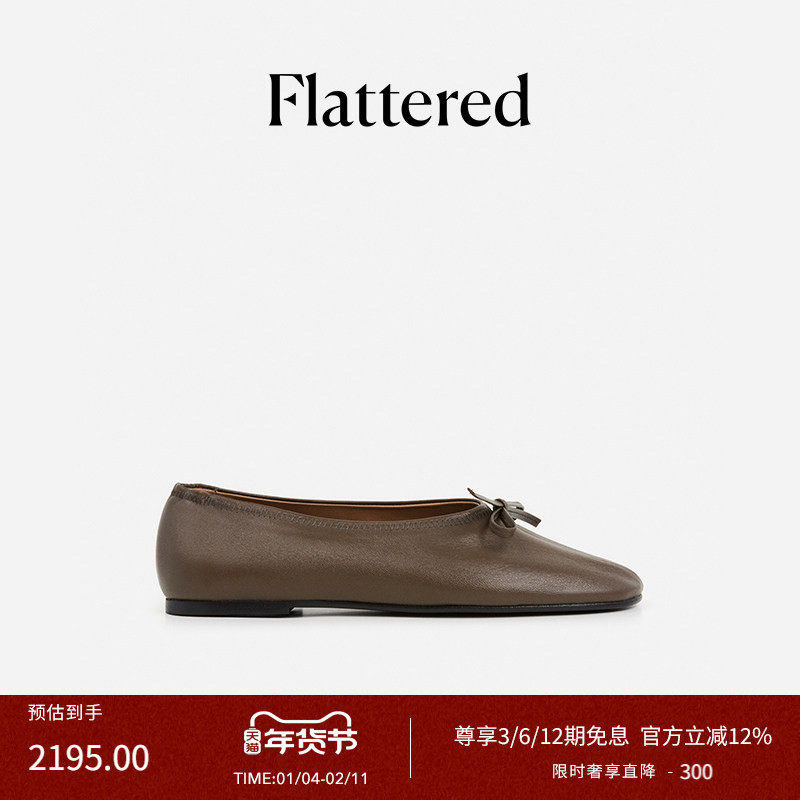 Flattered Blaise女士软羊皮蝴蝶结分趾芭蕾舞鞋平底单鞋2026新品,女鞋,时尚芭蕾鞋,淘宝优惠券,粉丝福利购,淘宝优惠卷