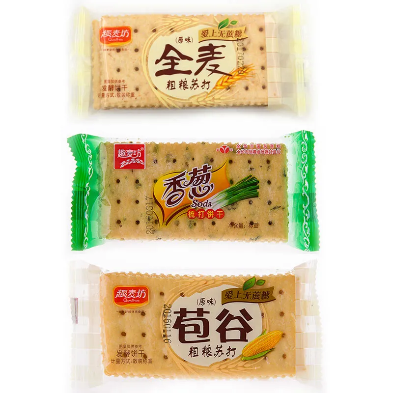 【趣麦坊】苏打饼干咸味组合批发价糖尿人无蔗糖粗粮独立小包装