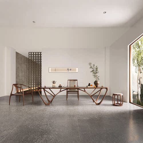 北美黑胡桃全原木茶桌新中式茶台客厅办公室禅意全实木喝茶泡茶桌