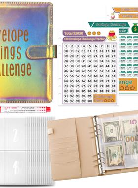 100EnvelopeChallenge book saving cash binder money organizer