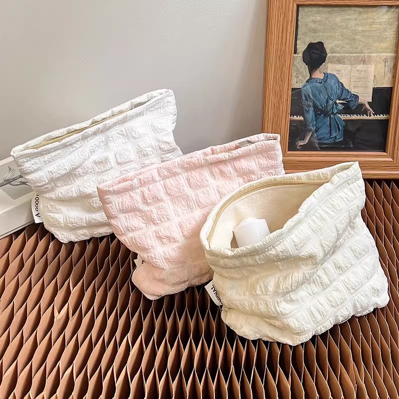 ins风化妆包口红包方形云朵包便携补妆收纳袋笔袋钱包纯色内胆包,收纳整理,化妆包,淘宝优惠券,粉丝福利购,淘宝优惠卷