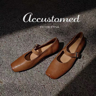 高定头层水洗马皮,2.5厘米马丽珍单鞋女鞋,福利价