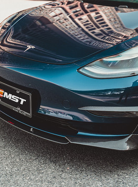 CMST特斯拉Model3改装碳纤维大小包围前铲后唇侧裙尾翼风刀丫配件
