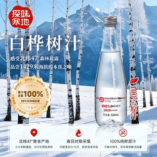 6瓶装 探味寒地 源自小兴安岭320ml 100%白桦树原汁 双12特惠