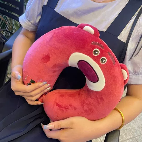 Клубника для взрослых, мультяшная милая комфортная подушка для шеи для путешествий для сна, с защитой шеи