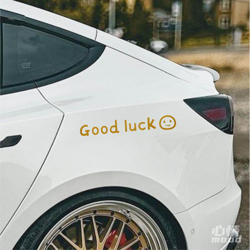 心情车贴丨Goodluck祝你好运汽车车身灯眉车尾装饰可爱蛇年贴纸