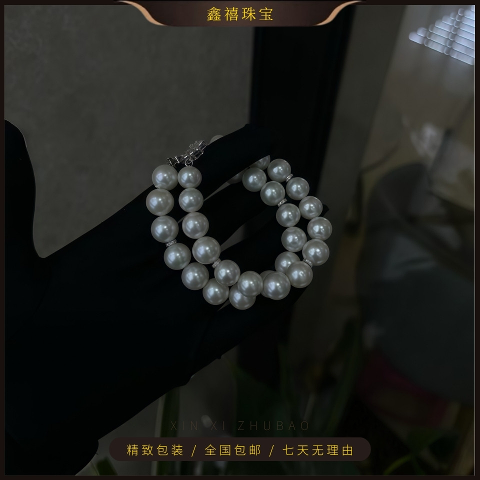 爱迪生天然珍珠纯银手链