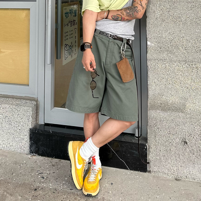 Liberty line25ss进口supima骑兵斜纹静奢极简五袋工装短裤五分裤
